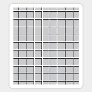 White, Black and Grey Grid Sticker